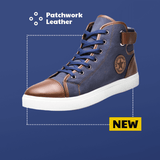 Fashion Autumn Winter Male Footwear Patchwork Flats sneakers  High Top Men Shoes Canvas Men Casual Shoes BIG Size 45 46 47 NN-22