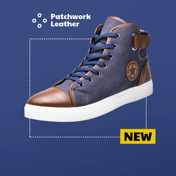 Fashion Autumn Winter Male Footwear Patchwork Flats sneakers  High Top Men Shoes Canvas Men Casual Shoes BIG Size 45 46 47 NN-22