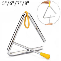 5/6/7/8 Inch Triangle Music Orff Instrument Band Percussion Children's Triangle Percussion Equipment Children's Performance Tool