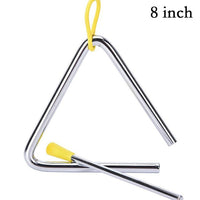 5/6/7/8 Inch Triangle Music Orff Instrument Band Percussion Children's Triangle Percussion Equipment Children's Performance Tool