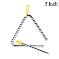 5/6/7/8 Inch Triangle Music Orff Instrument Band Percussion Children's Triangle Percussion Equipment Children's Performance Tool