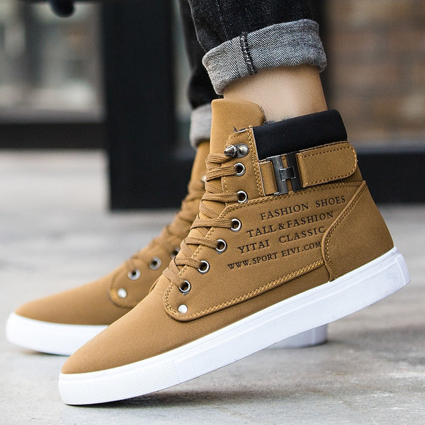 Comfortable High Top brand Canvas Men sneaker shoes 2019 fashion new arrivals warm spring winter Man casual shoes Drop Shipping