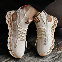 New men's sneakers breathable sneakers winter men's shoes knife high-top sneakers running shoes Korean trend men's five-color