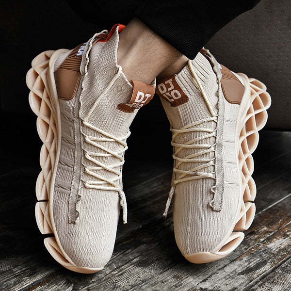 New men's sneakers breathable sneakers winter men's shoes knife high-top sneakers running shoes Korean trend men's five-color