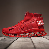 New men's sneakers breathable sneakers winter men's shoes knife high-top sneakers running shoes Korean trend men's five-color